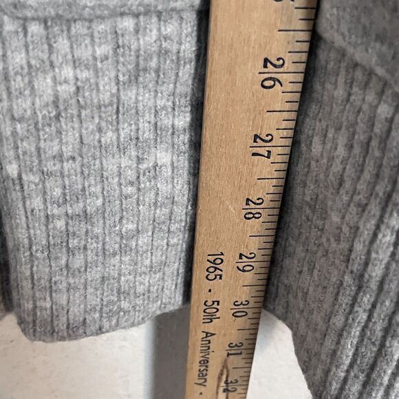 NWOT Love Ellie Women L Lightweight Neutral Cardigan Long Boyfriend Grey Pockets - Picture 8 of 8